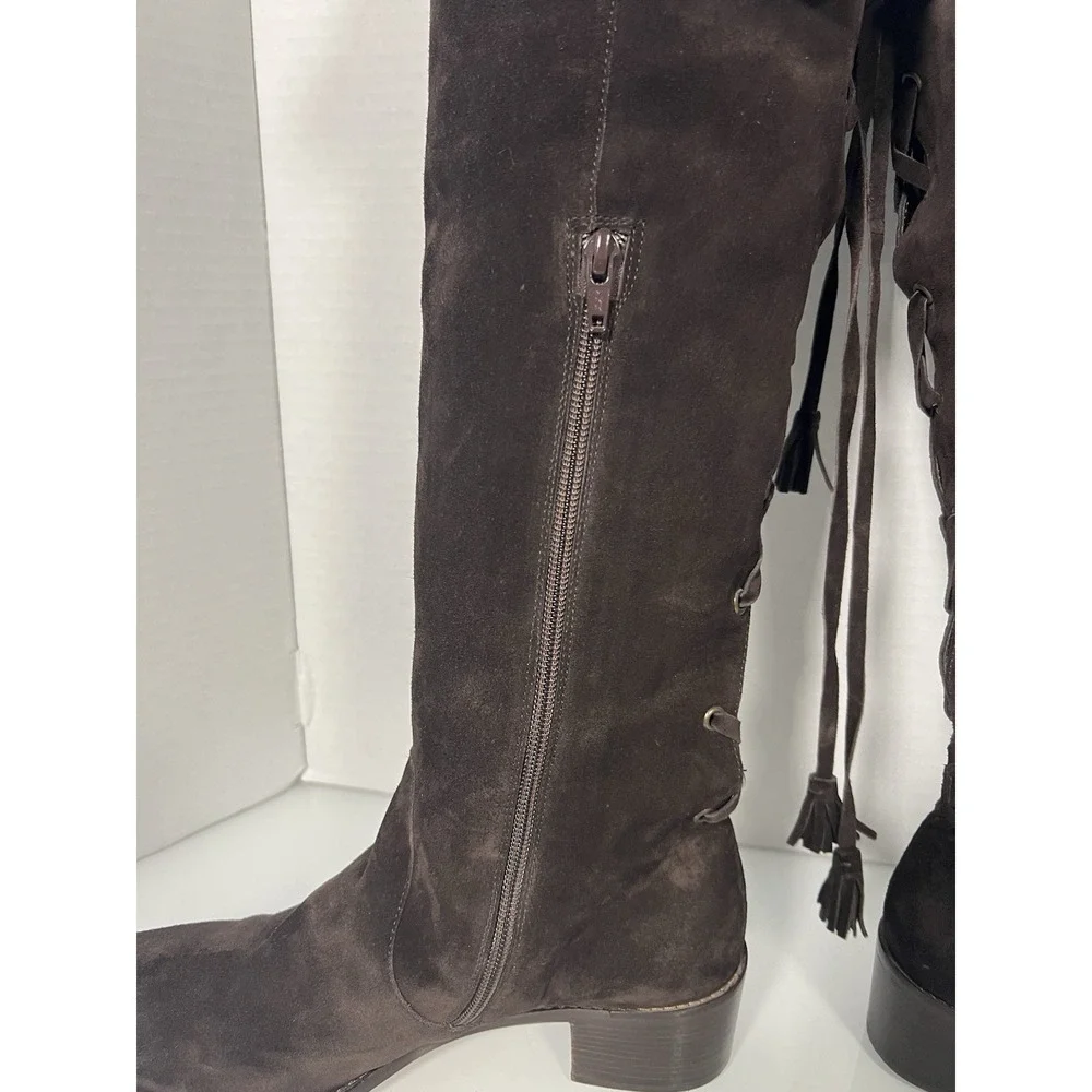 Women's Kooba knee high side zip‎ suede boots 10 BOHO RIDING